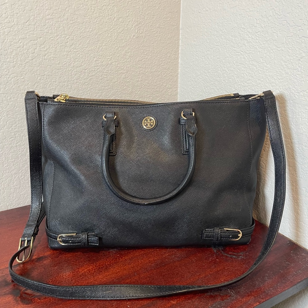 Tory Burch Black Monogrammed Interior Bag